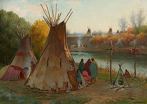 Sundown Medicine Sweat; [Sundown Medicine Sweat on Little Big Horn, Montana]